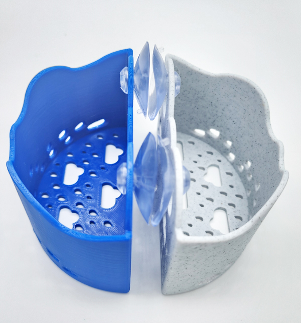 Shower Steamer Caddy Clouds and Raindrop Design