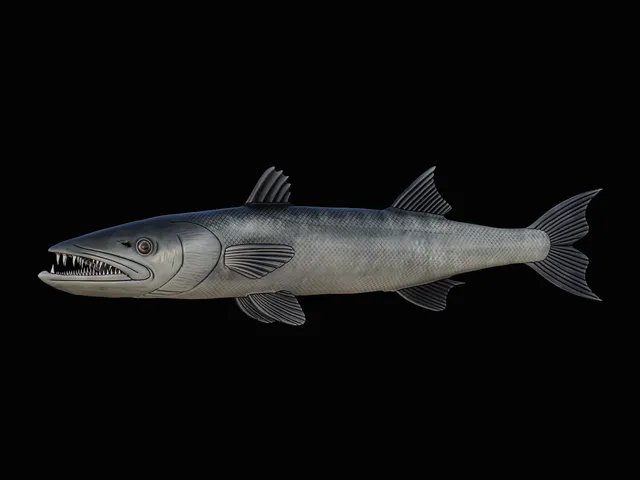 Great Barracuda Open-Mouth Model
