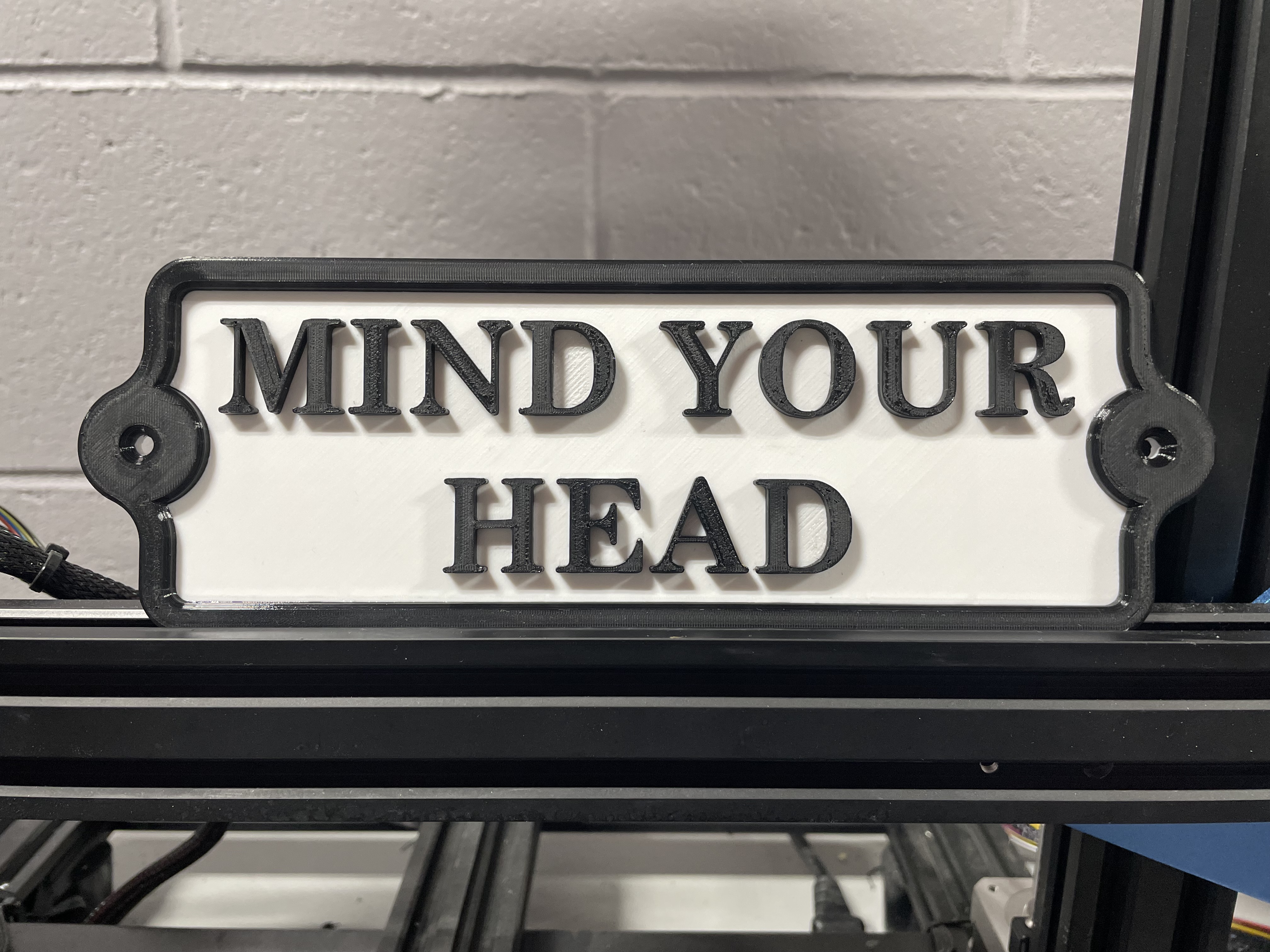 "Mind Your Head" Sign