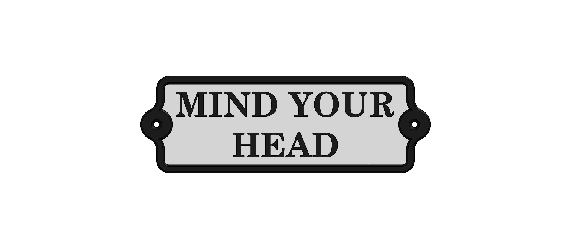 Mind Your Head Sign By A3D Printing Farm Download Free STL Model mind-your-head-sign-by-a3d-printing-farm-download-free-stl-model
