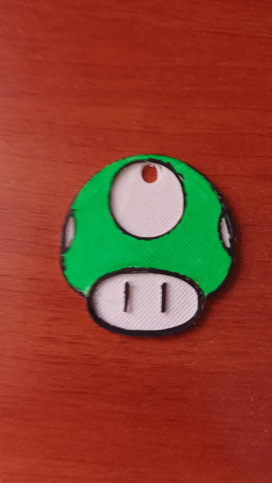 REMIX Mushroom keychain (Un champiñon de Mario) by BLACK MORSE