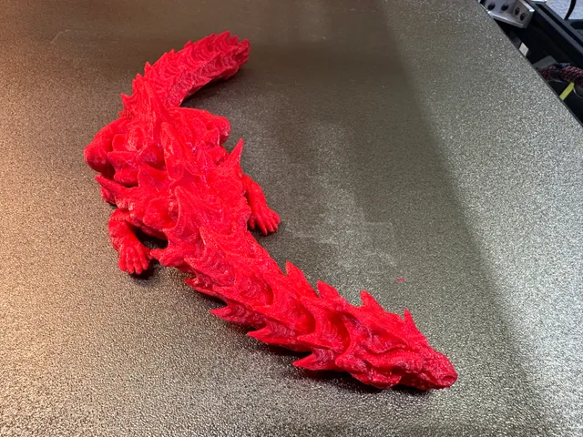 Dragon print in place