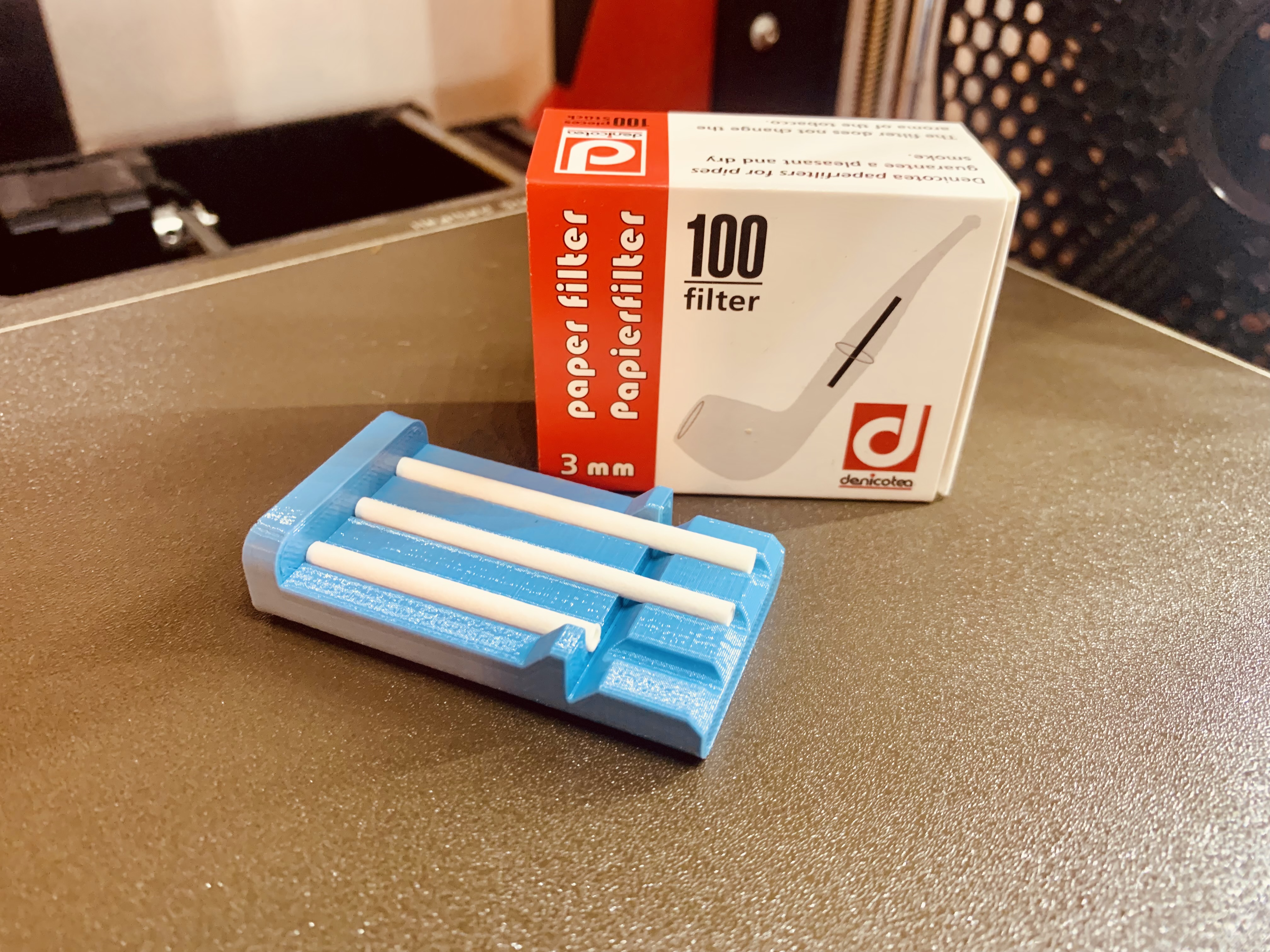 Shortener for 3mm filters for a pipe