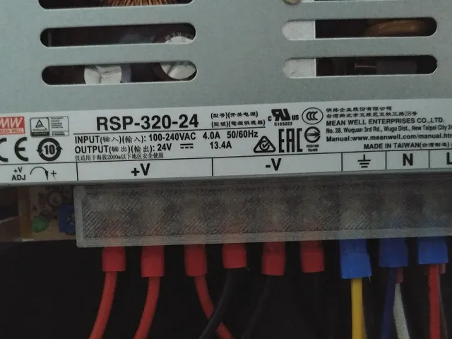 small cover for Meanwell LRS and RSP series power supply terminals