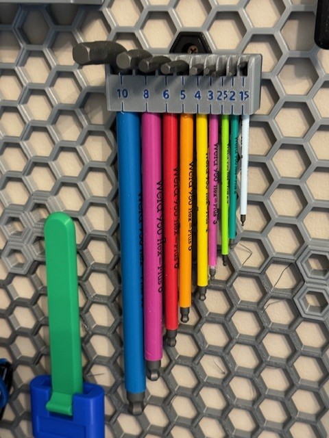 Wera Hex holder Remixed to fit Honeycomb Storage Wall HSW