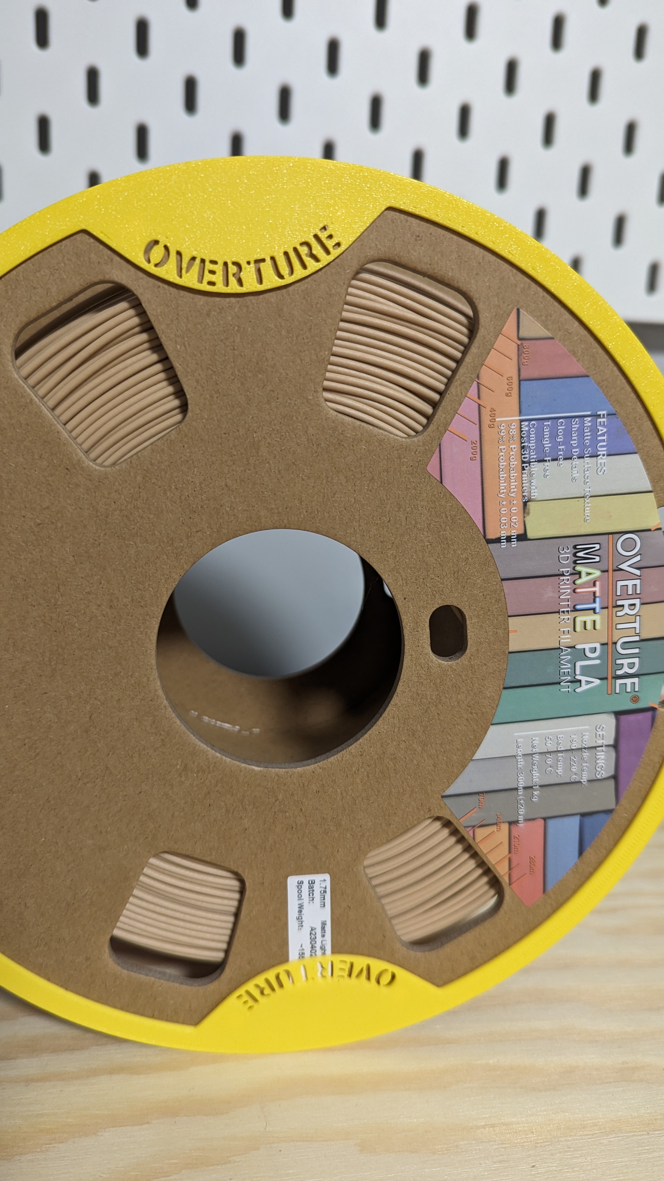 OVERTURE Nameplate Cardboard Spool Ring Adapter for Bambu AMS