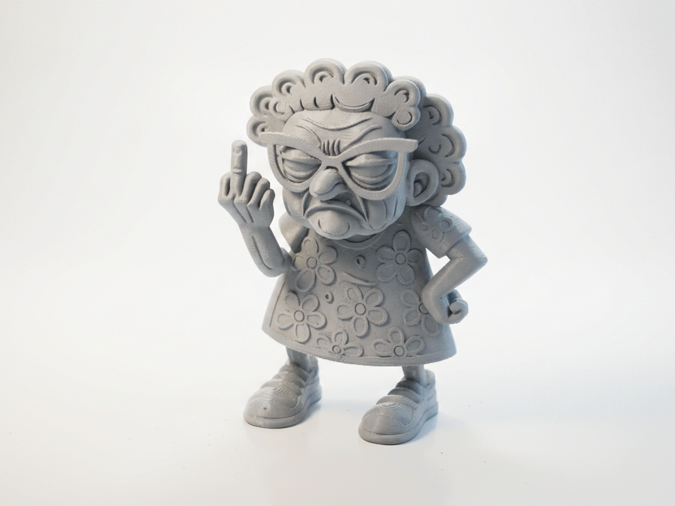 FU Grandma Character Figurine Miscellaneous 3D Printable