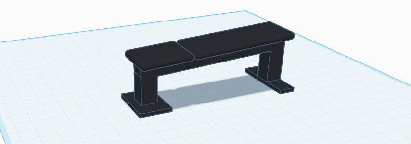 1:12 Scale Fixed Weight Bench – Action Figure Gym Accessory