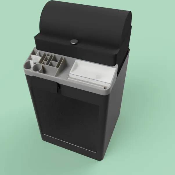 Bambu Lab Top Tool Storage and phone/tablet dock - Optimised Bambu Lab Top Tool Storage and phone/tablet dock - Optimised