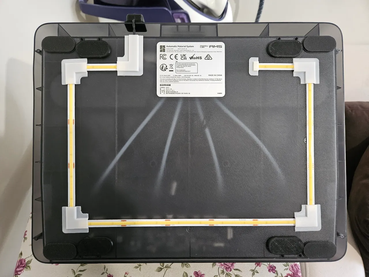 Bambu Lab X1 Carbon AMS Lighting with dim option and 2 pin magnet