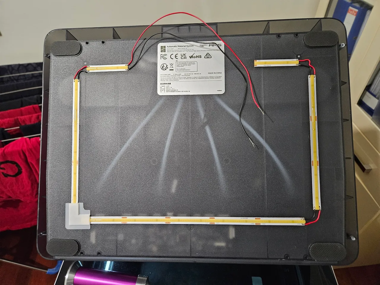 Bambu Lab X1 Carbon AMS Lighting with dim option and 2 pin magnet