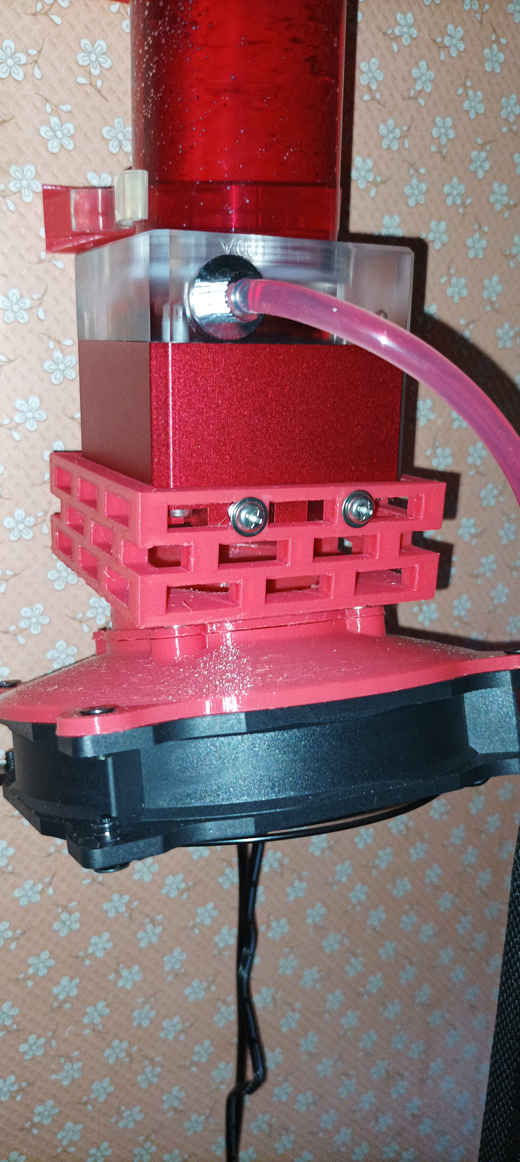Fan support for Creality CR-W01 watercooling