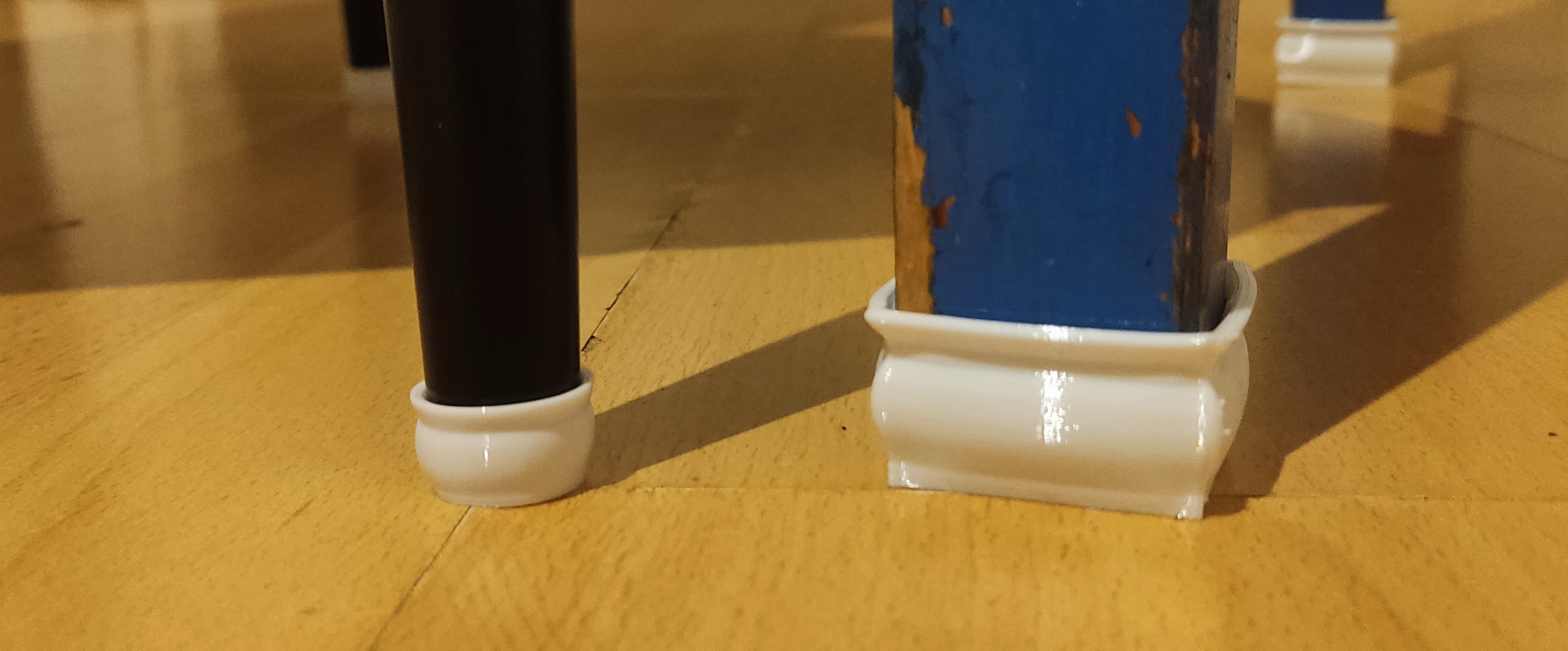 chair leg pads collection parametric, round and square shape, normal