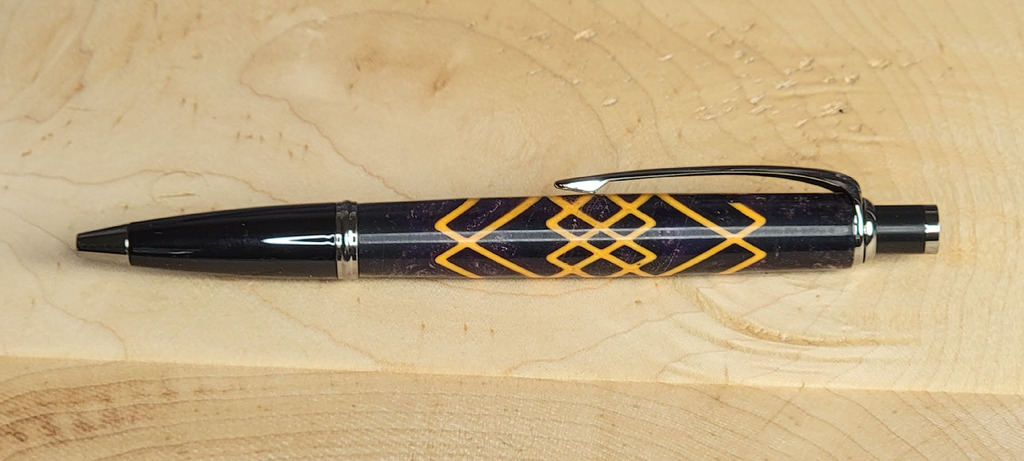Double Chevron Pen Blank Mold