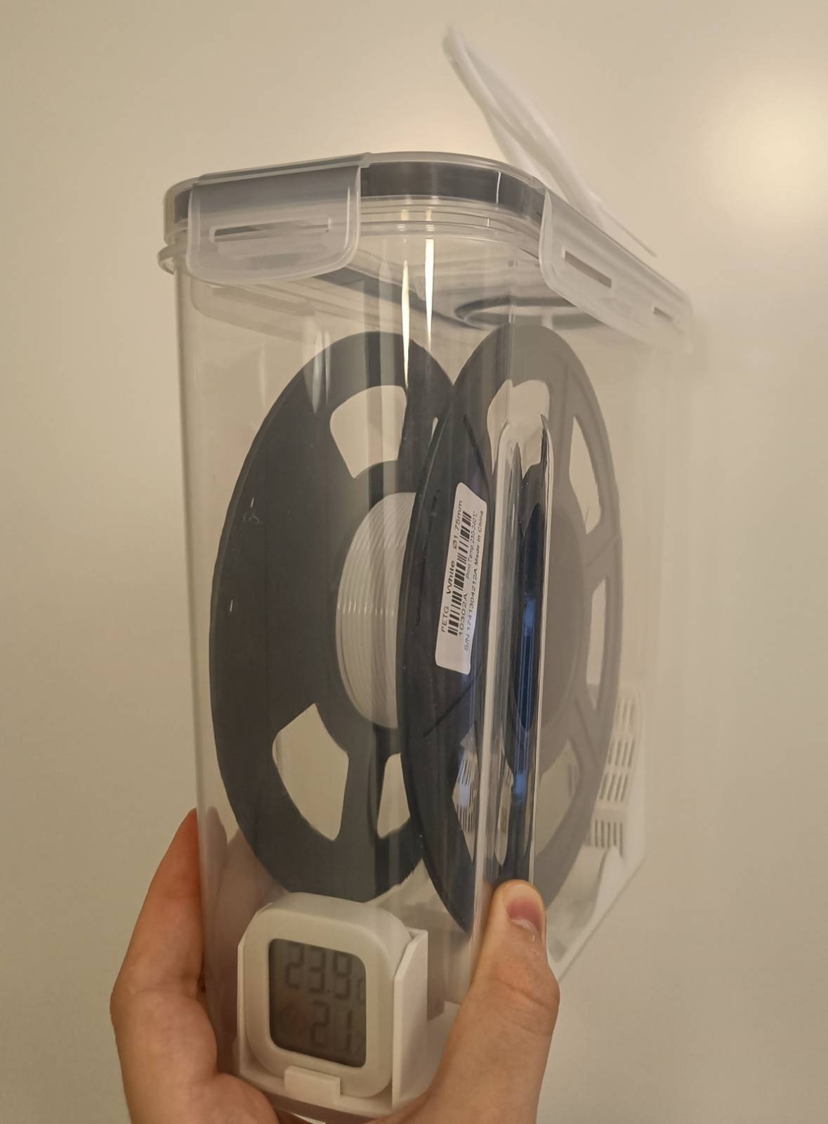 Filament Dry Box with hygrometer