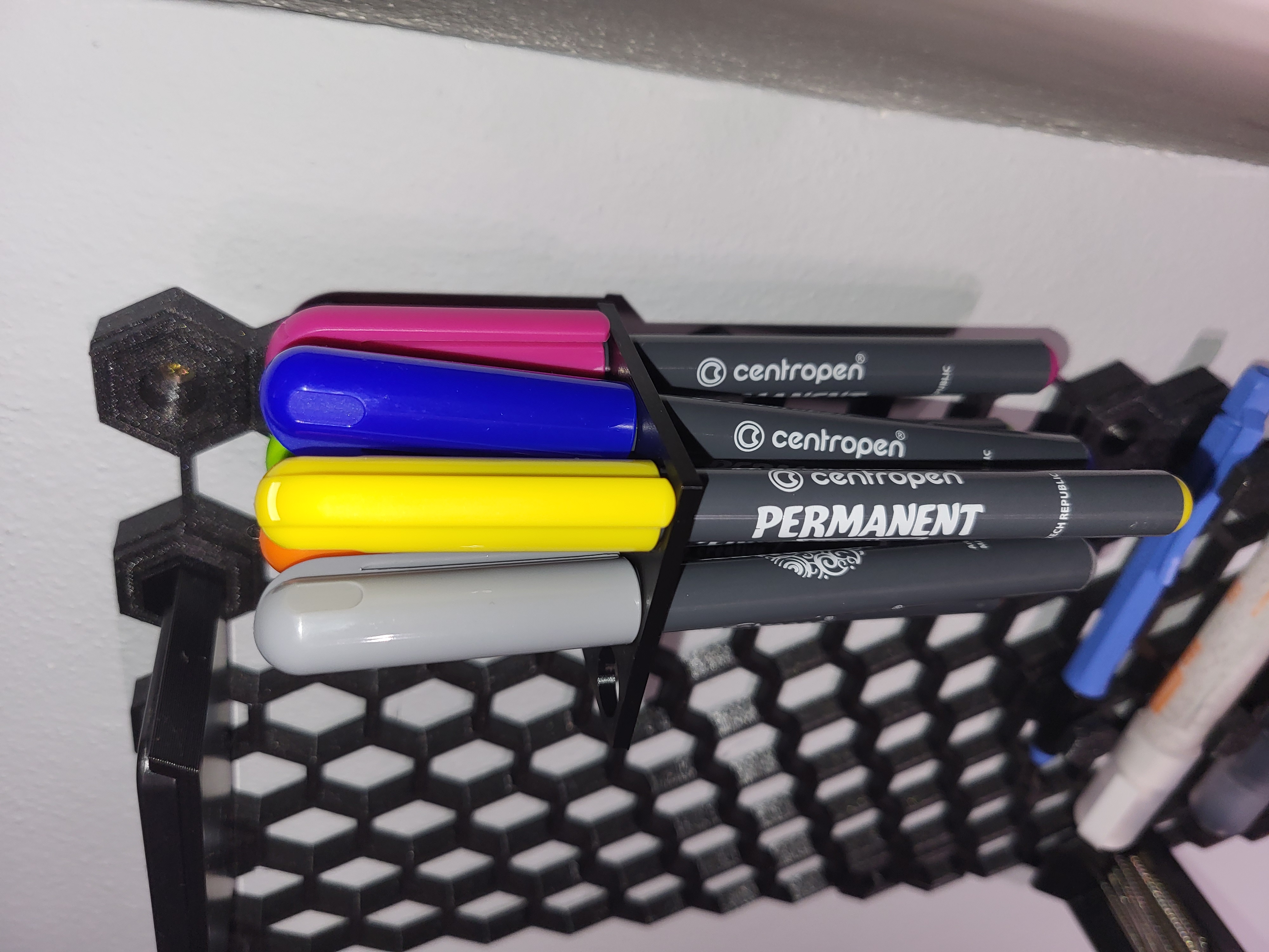 Marker Holder for  Honeycomb storage wall