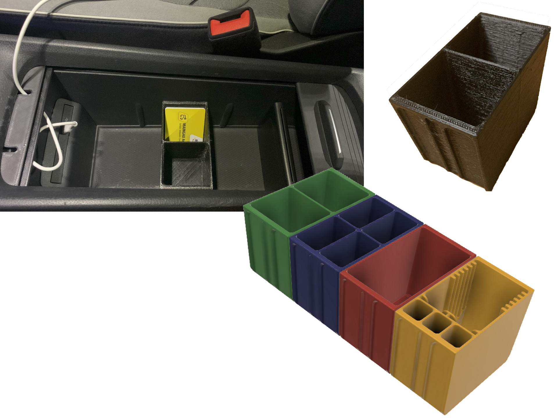 VW ID.3 storage box system for the center console