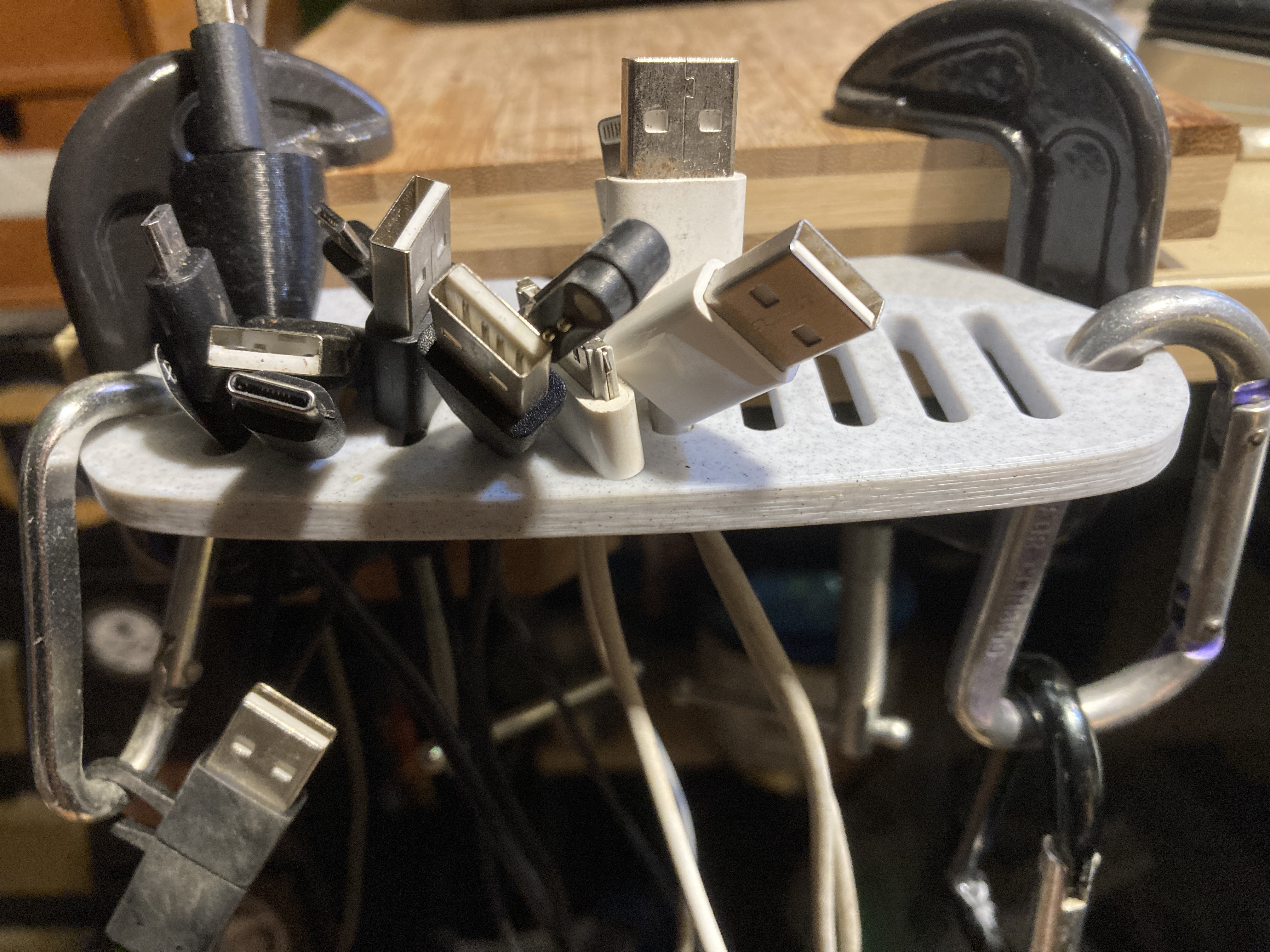 Desk Edge Folded Cable Hanger