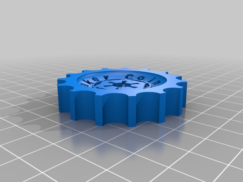 Miniatura 4 do modelo 3D Customizable Maker Coin
