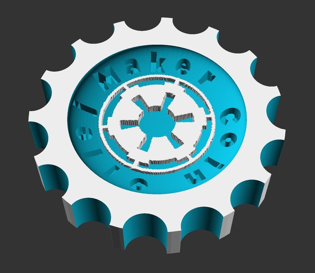 Miniatura 9 do modelo 3D Customizable Maker Coin