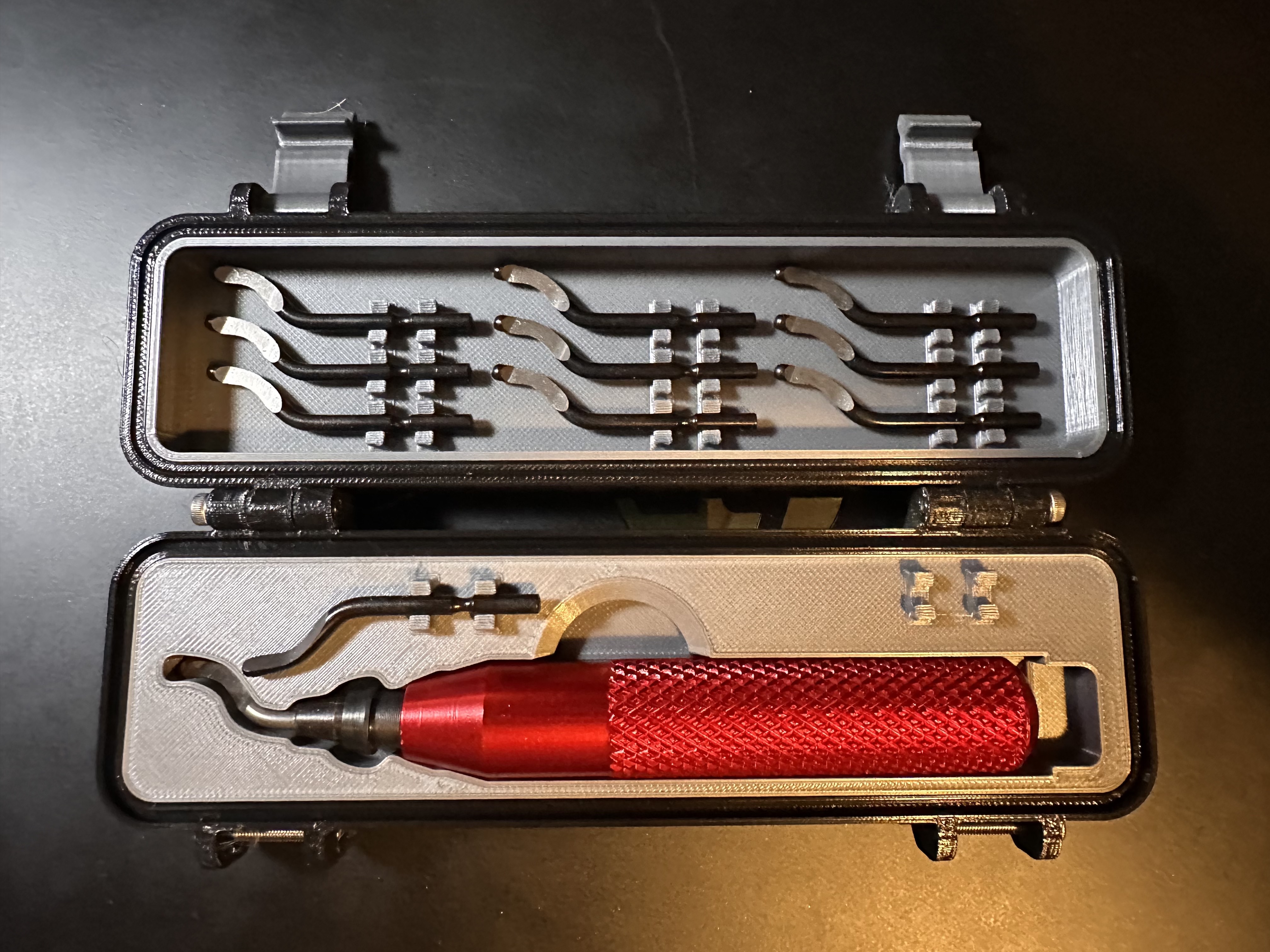 Modified Deburring Tool Case Insert (AFA Tooling) Rugged Box Style by