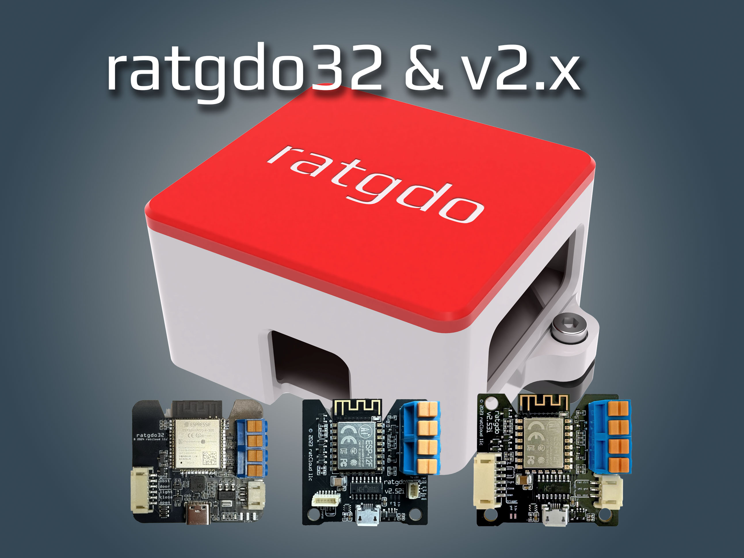 ratgdo32, v2.53i, v2.52i, v2.5i, v2.5, & v2.0 PCB Case / Enclosure 3D model thumbnail
