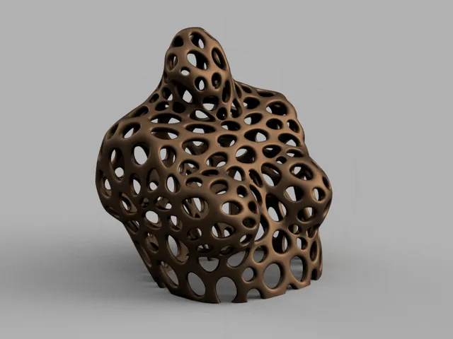 ReTouch of Voronoi Bust of Pink Panther Woman