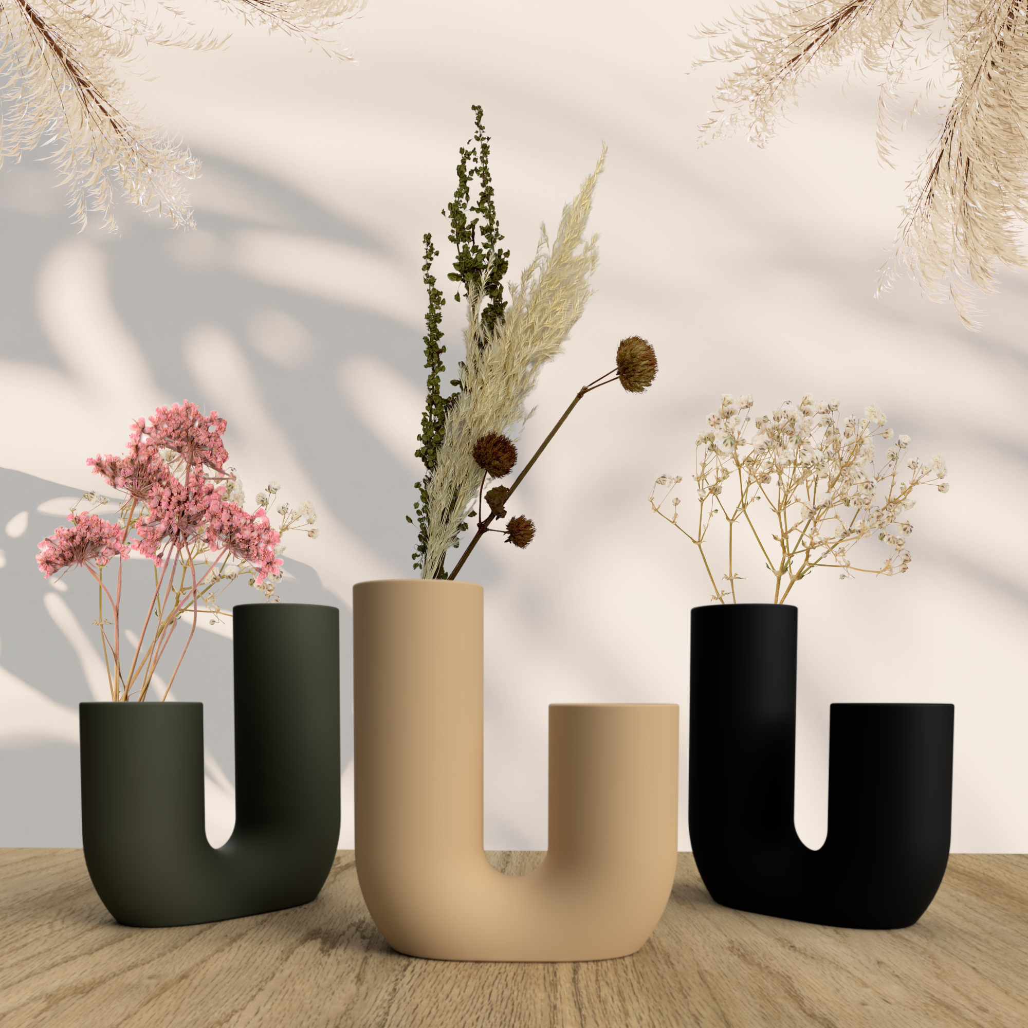 Dry flower vase