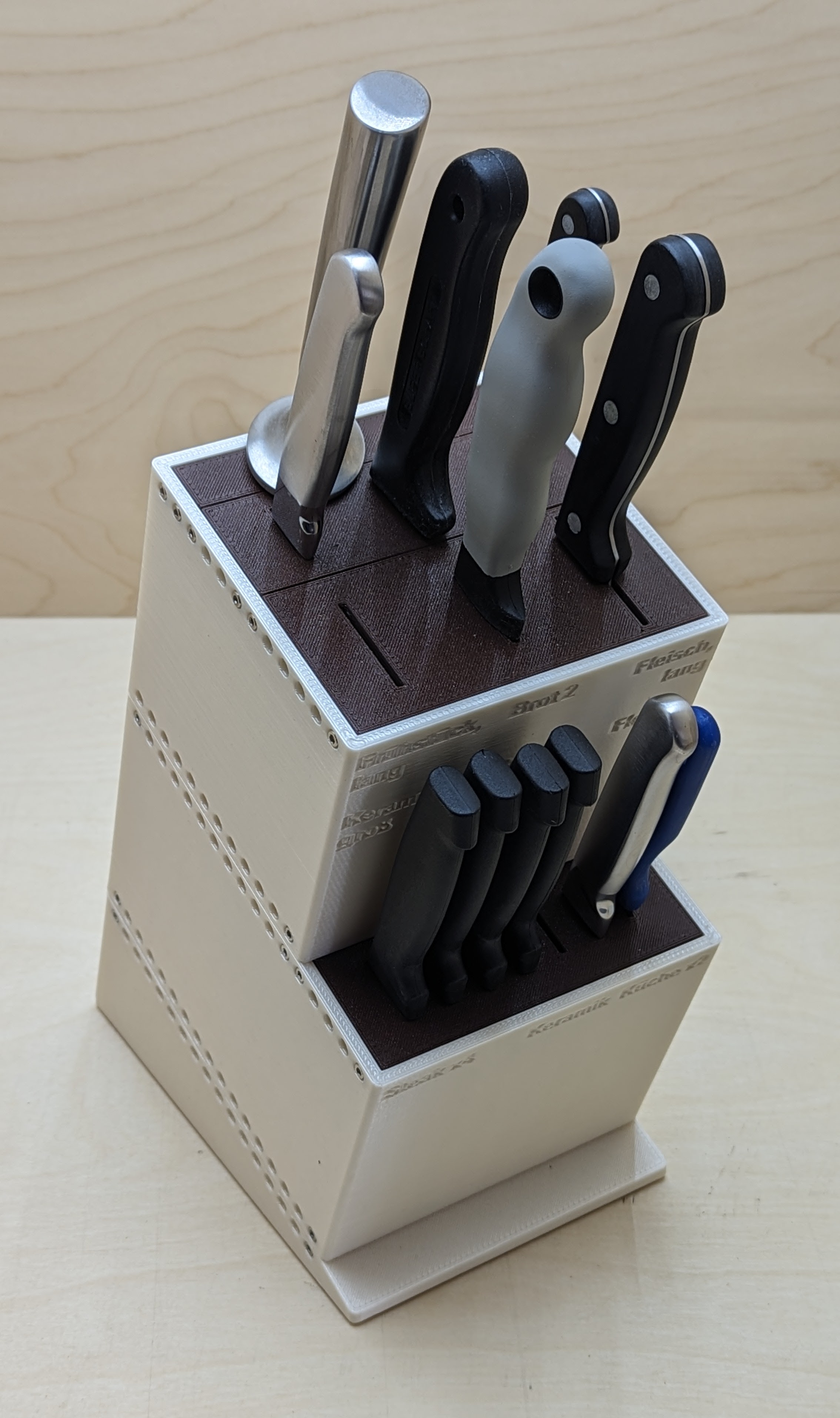Miniatura 2 do modelo 3D Parametric Knife Block / Parametrischer Messerblock