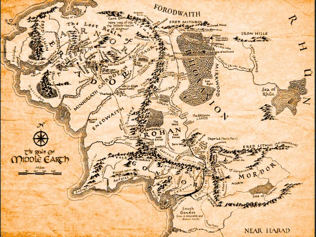 Map of Middle Earth - Hueforge