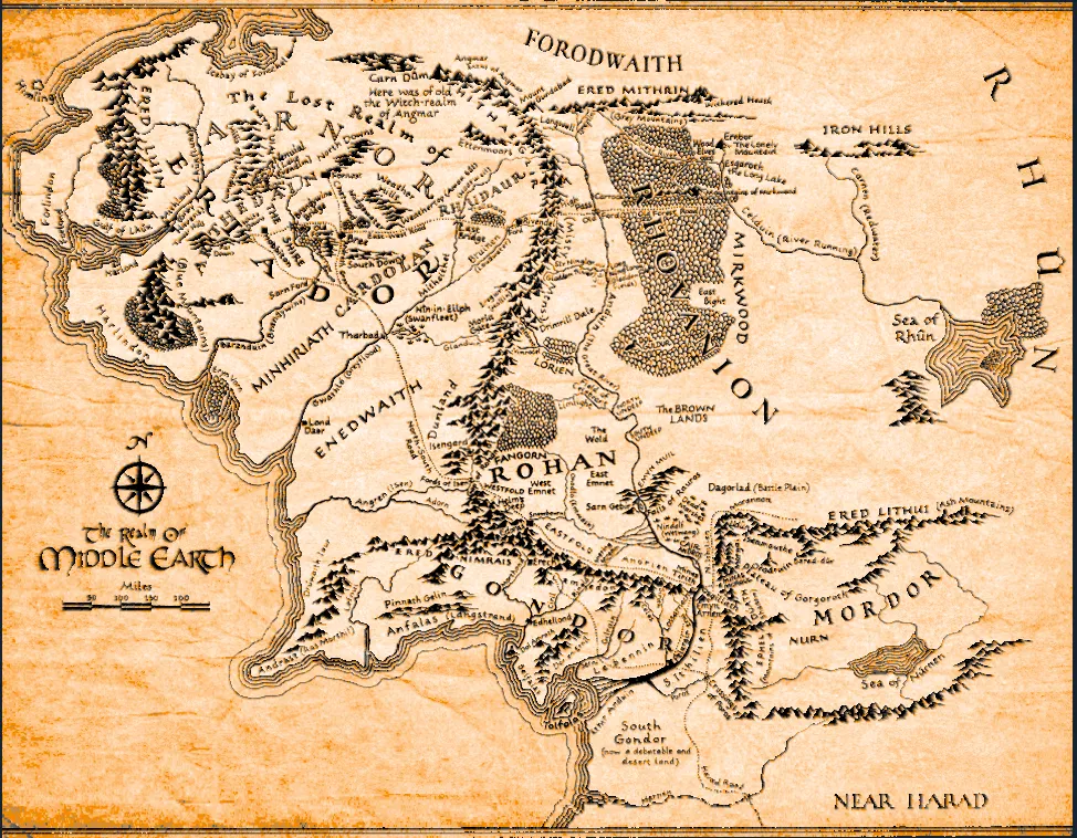 Map of Middle Earth - Zwomp