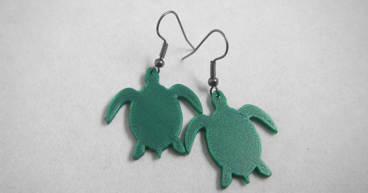 Turtle earrings by Detail Art Factory | Download free STL model ...