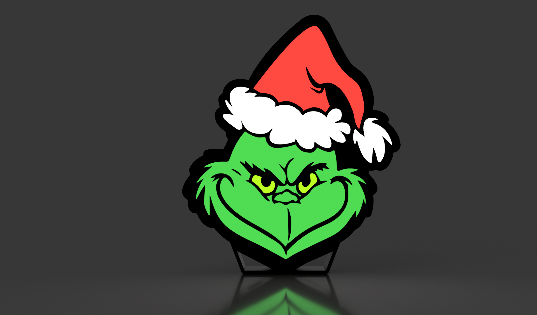 Grinch Light Box With Stand by ThreeDimensions | Printables Store