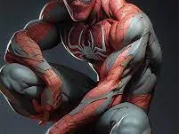 muscular spiderman lithophane