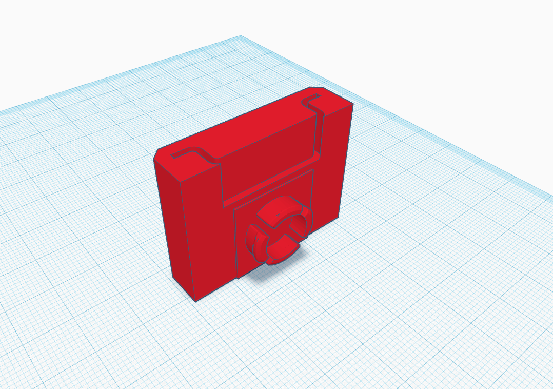 Cooler Master QUBE 500 DIN rail holder 3D model thumbnail