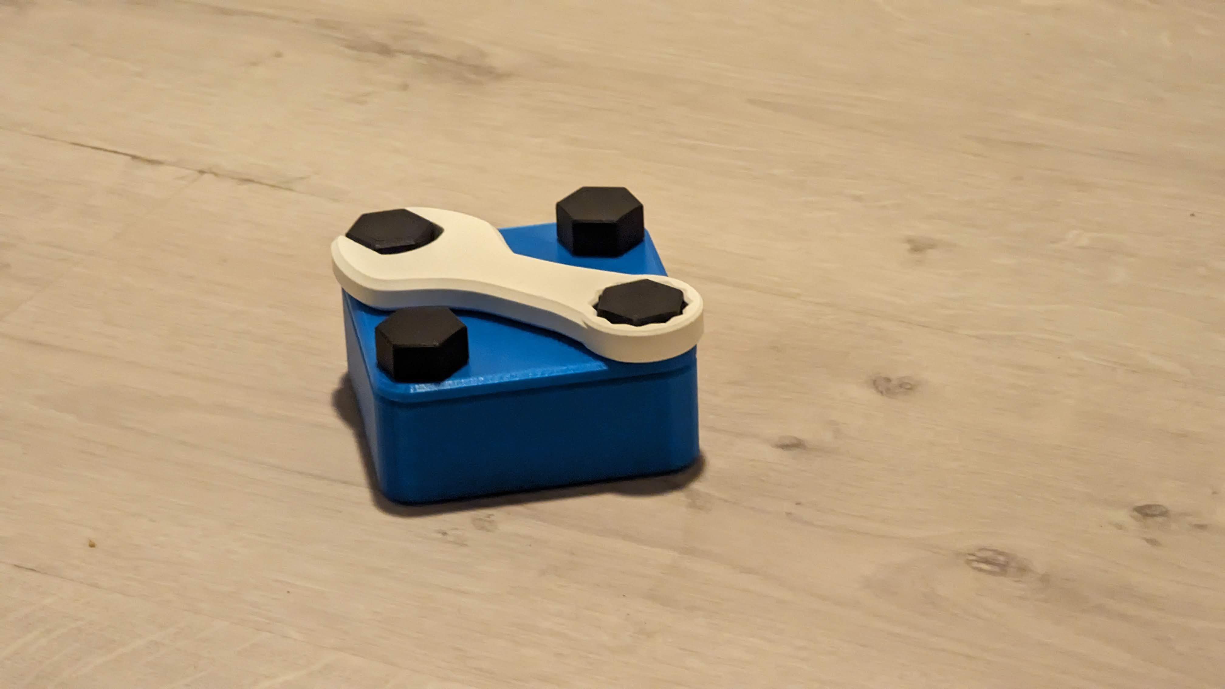 Kids Toy but smaller: Wrench (Spanner) and Bolt Box
