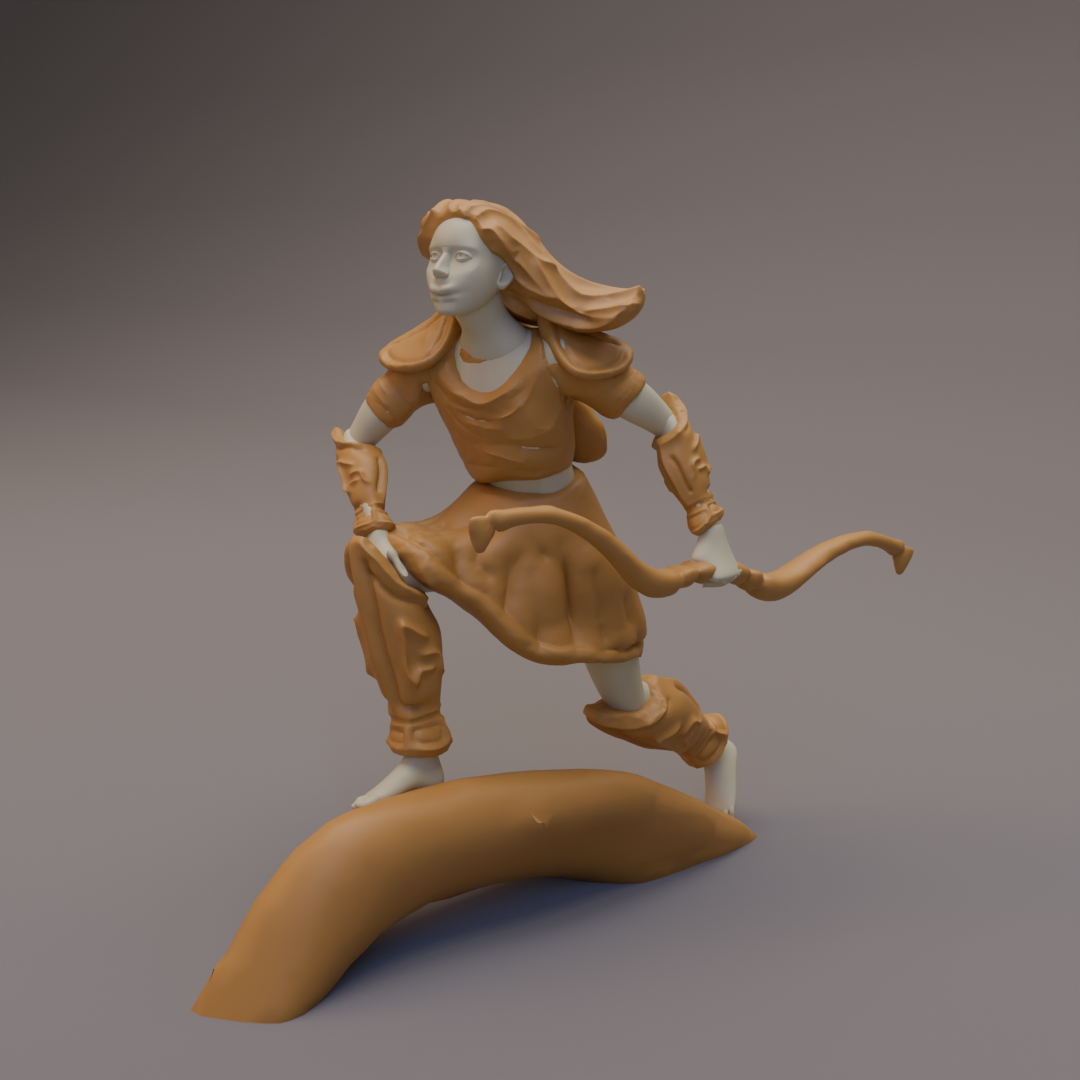 Wooden elf miniature