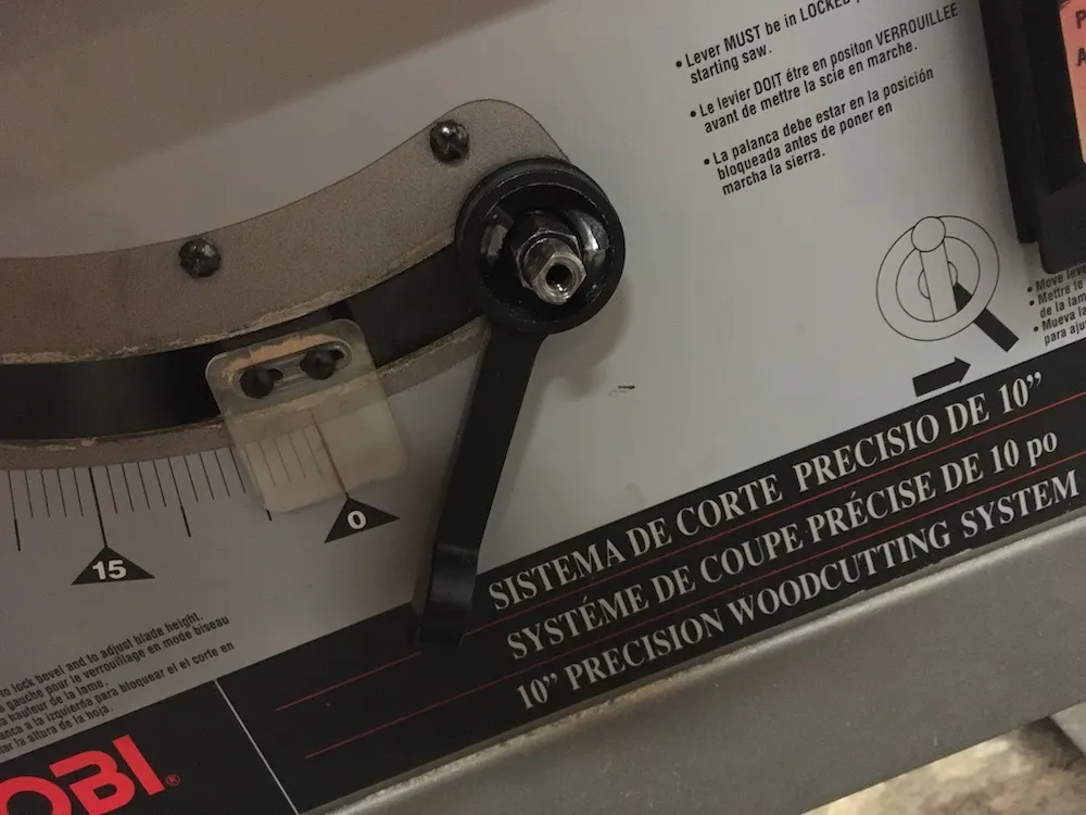 Ryobi bt3000 table saw outlet