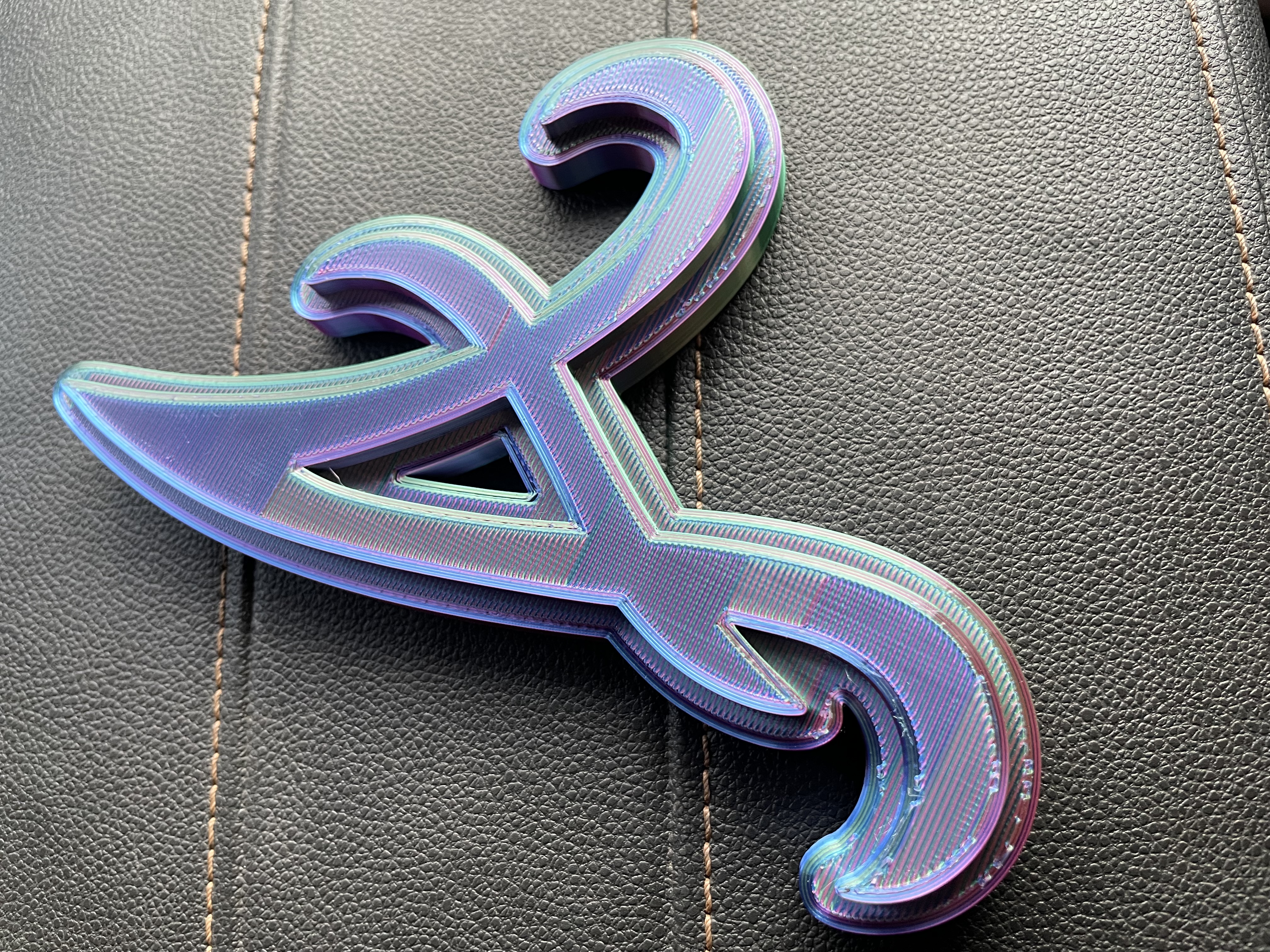 Atlanta Braves Emblem Sticker Raised 3D Metal Auto Emblem