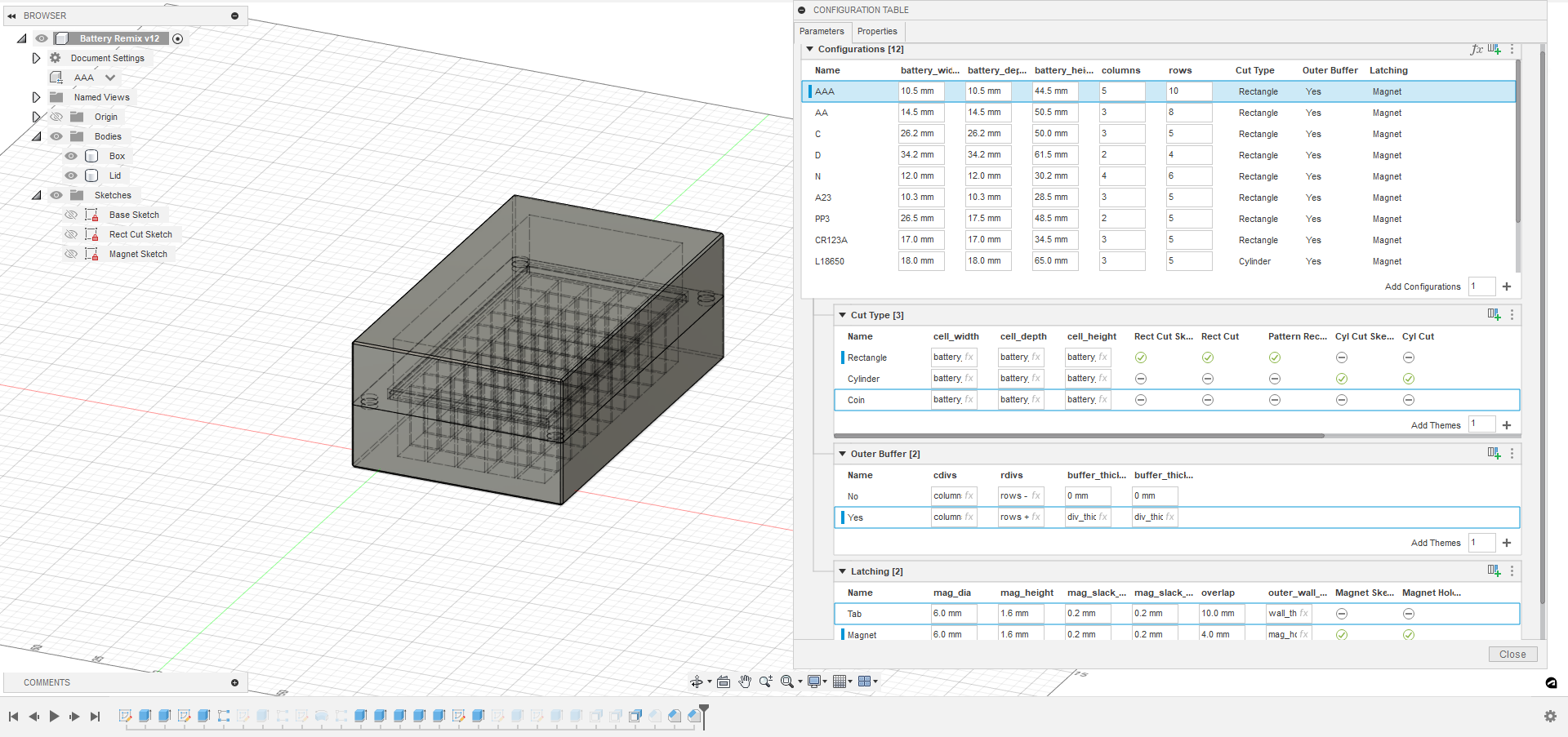 Configurable Remix Duncans Boxes 3D model thumbnail