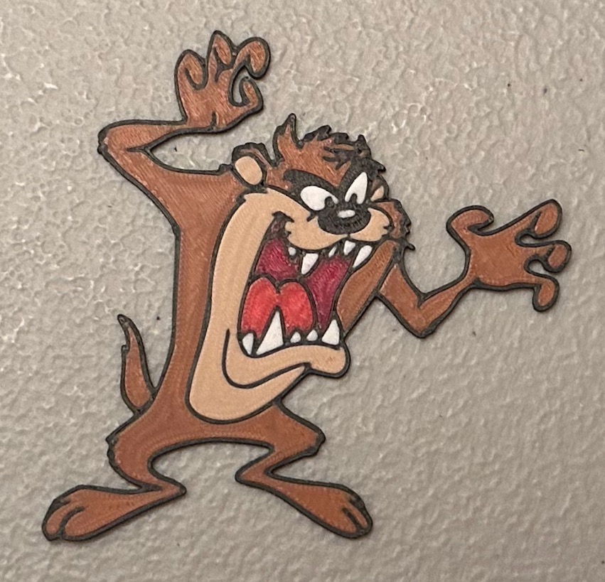 Multicolor Tasmanian Devil Magnet