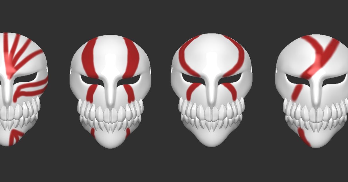 Ichigo Whole Hollow Mask 3d Print File STL (Instant Download) 