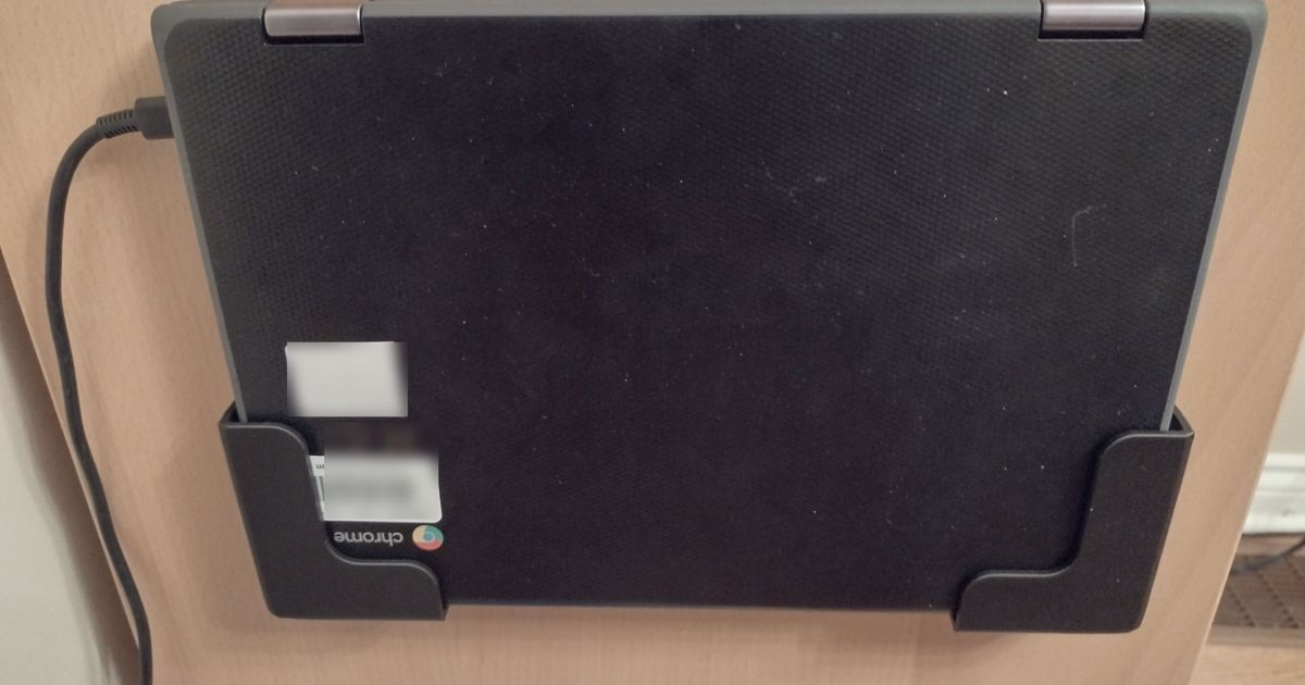 Chromebook/Laptop Wall Mounted Brackets by southbaygsr Download free