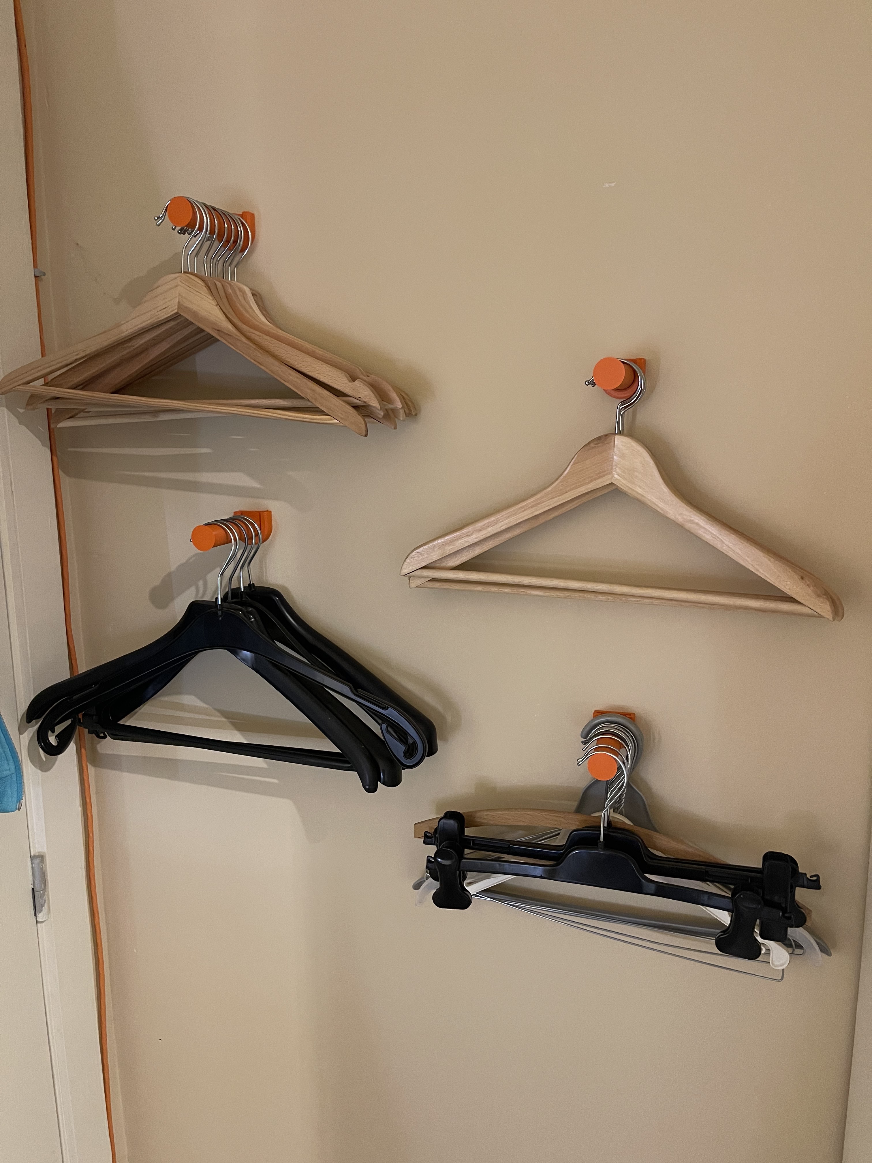 Clothes hanger storage (wall mounted) 3D model thumbnail