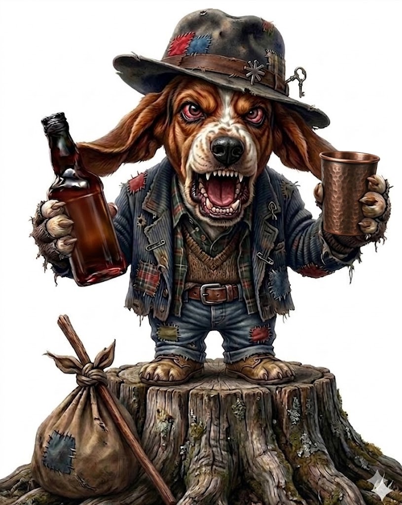 Angry Drunk Basset Hound (Geoff)