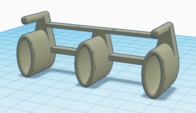 Horizontal module to module connector for 3D Benchy Dry Dock Display Stand