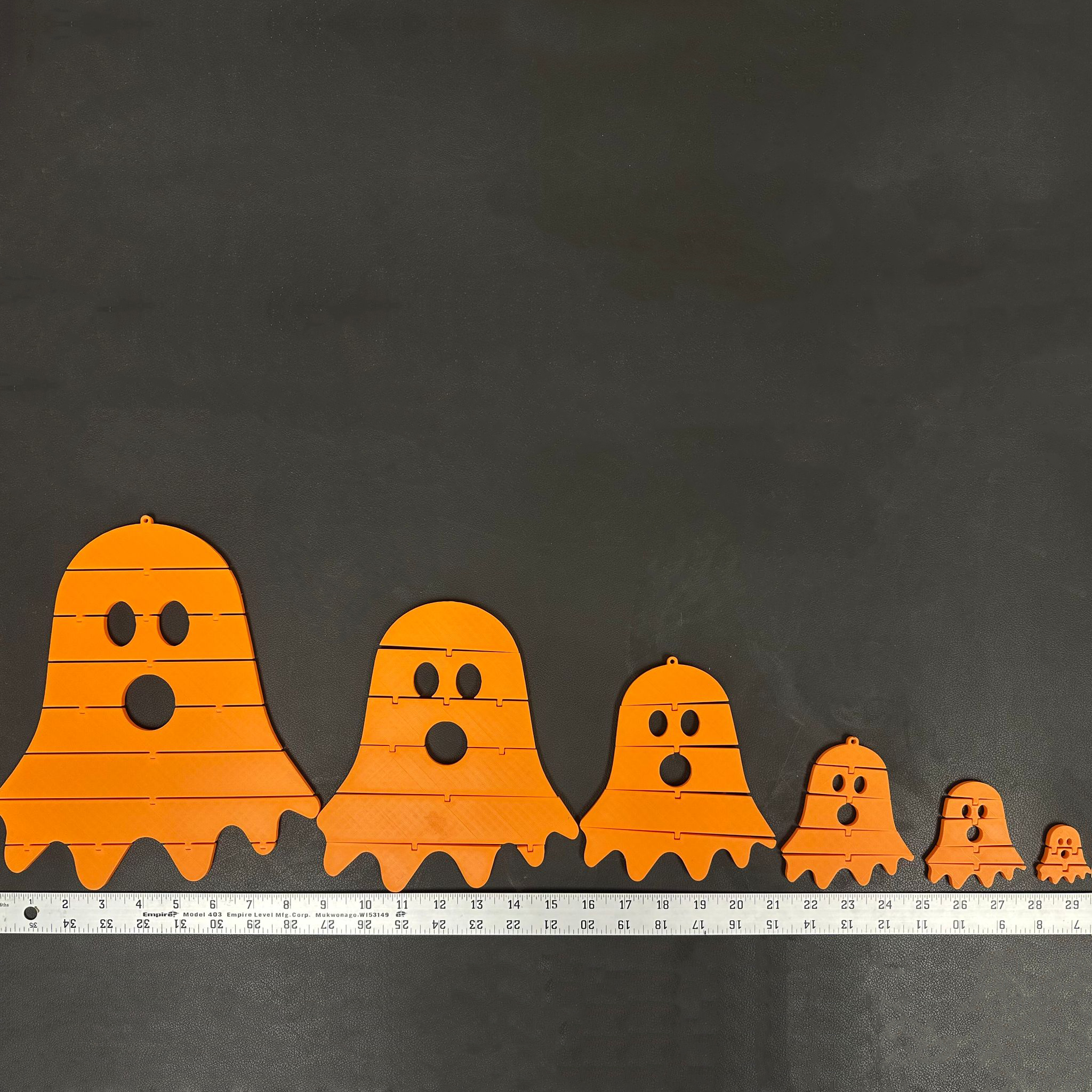 Flexi Halloween Ghosts - 7 Sizes - With or Without Hanging Holes