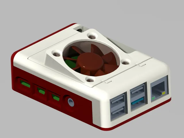 Raspberry Pi 4b case with lid for 40mm PWM Fan (such as Noctua NF-A4x10 5V PWM)