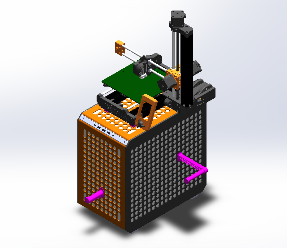 Prusa Mini and Filament mounts for Cooler Master QUBE 500