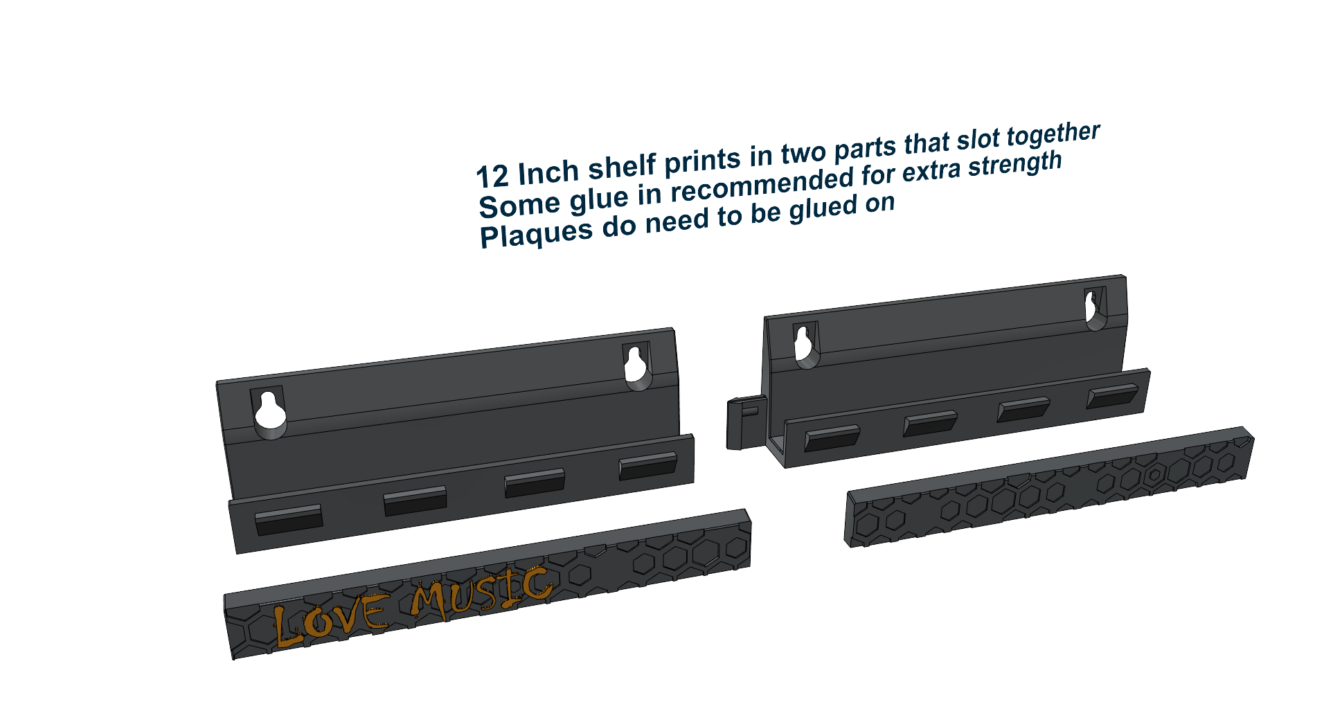 Vinyl Record Wall Mountable Shelf by neil3dprints Download free STL